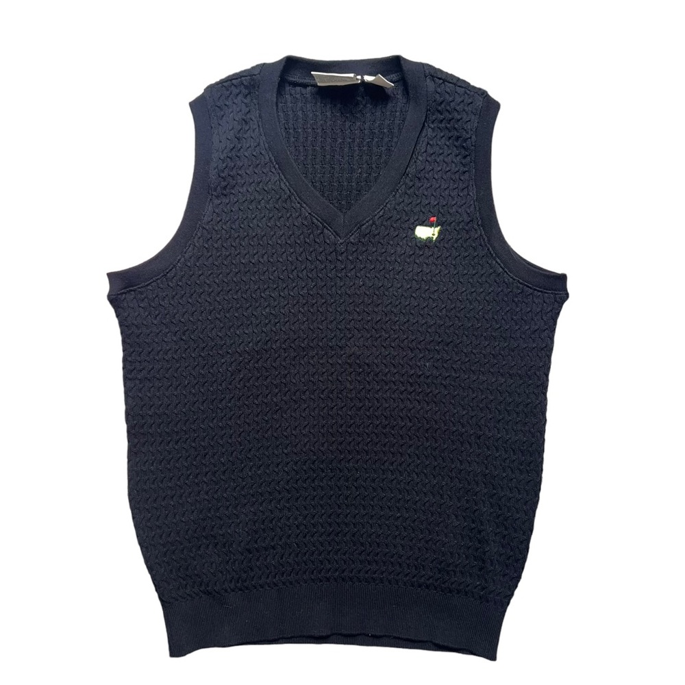 Updated COPY - Women's Medium Black US Masters Golf Sweater Vest Vintage